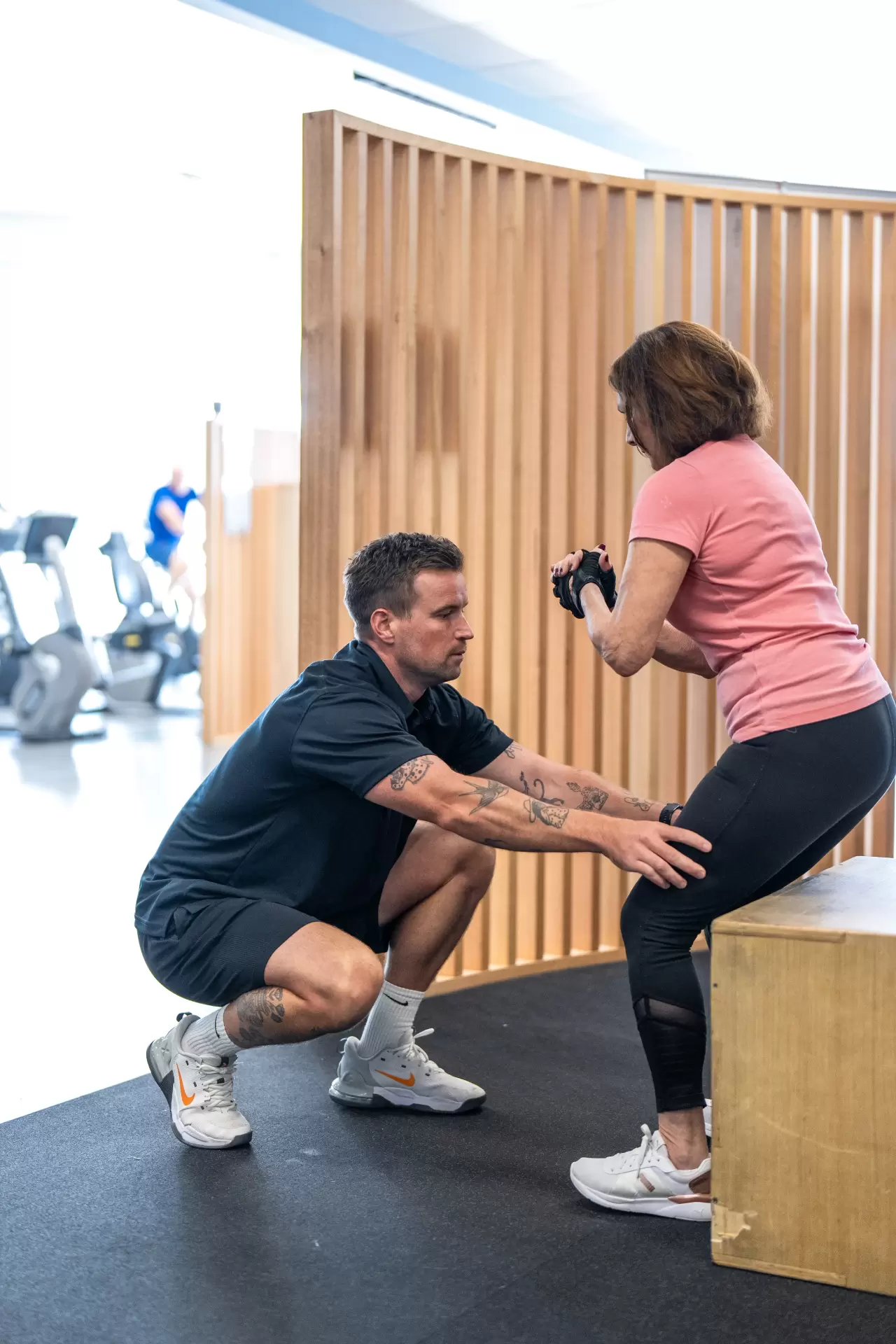 A Club Active clinician working one-on-one with a member
